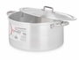 Kinvara Casserole Aluminium 32 cm 12,5 L - Argent, Compatible Gaz/Four/Lave-vaisselle (Set de 3)