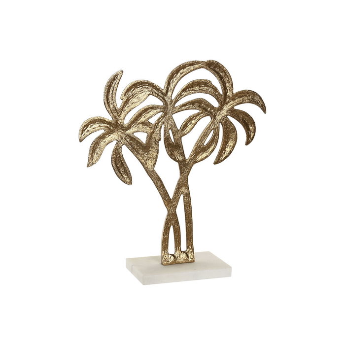 Home ESPRIT Figurine Décorative Palmiers Tropical Blanc Doré