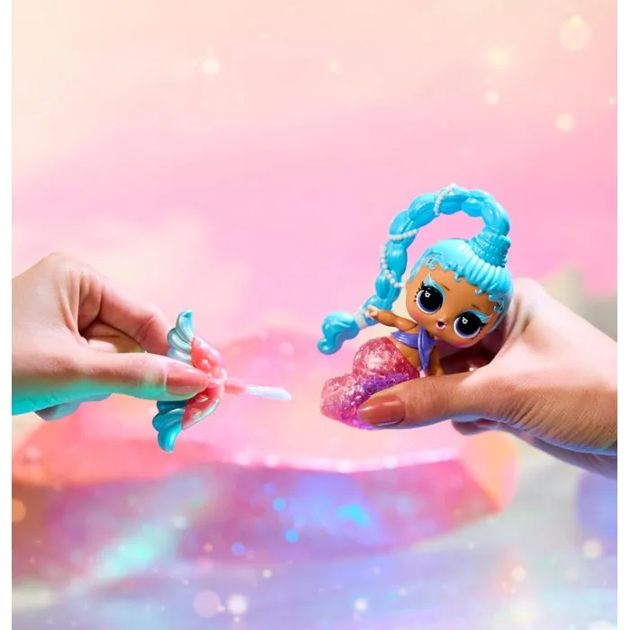 L.O.L. Surprise! Lot de 6 Poupées Sirènes à Collectionner - Brillant à Lèvres à Faire Soi-Même avec Mélange pour Maquillage Enfant dès 4 Ans