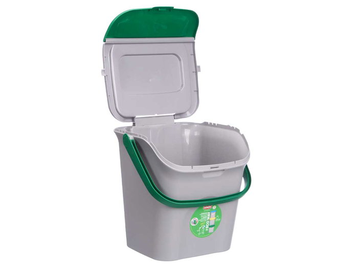 Stefanplast Poubelle 28L Empilable Ecoway Vert 38x41x37 cm (Set de 6)