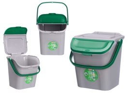 Stefanplast Poubelle 28L Empilable Ecoway Vert 38x41x37 cm (Set de 6)