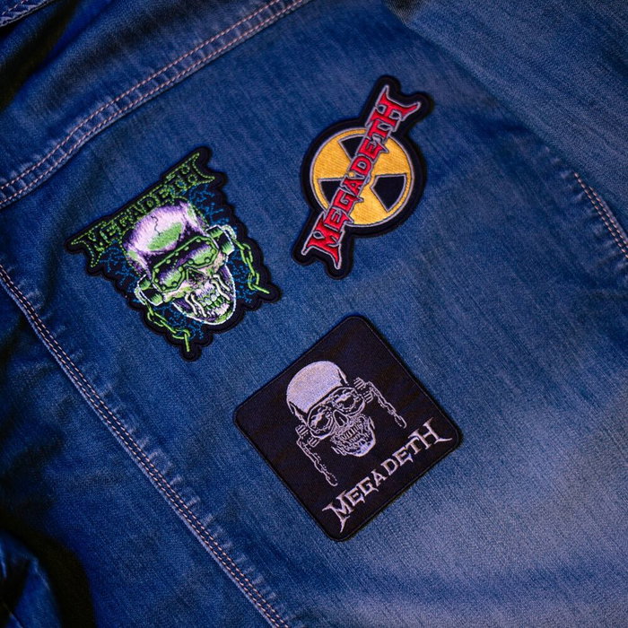 Set de 3 patches Megadeth en polyester - Patches à coudre ou à coller