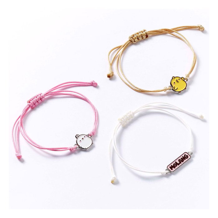Molang pack 3 bracelets Molang and Piu Piu 18 cm