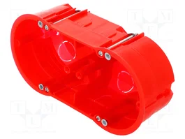 PAWBOL Boîtier d'installation double rouge pour sous-plâtre
