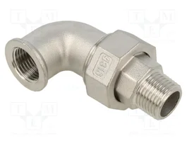 GEBO Coude à 90° Connecteur Double Mâle-Femelle Plat G 1 1/2''
