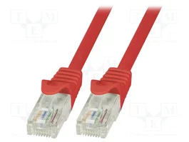 LOGILINK Câble Ethernet Cat 6 U/UTP Rouge 1,5m RJ45