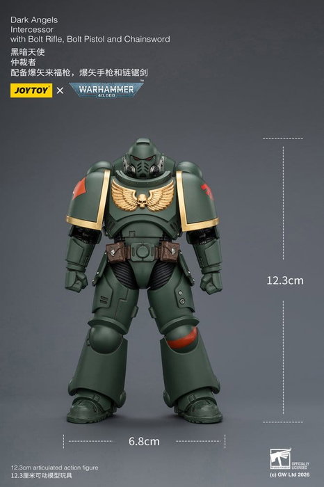 Joy Toy Warhammer 40,000 Dark Angels Intercessor figurine 12 cm