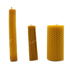 COMO UNA REINA Bougies en cire d'abeille pure 10 x 2 cm