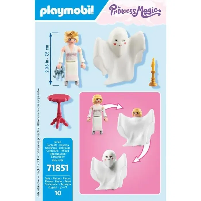 Playmobil 71851 - Princesse Magic, Princesse et Déguisement Fantôme Phosphorescent, 10 Pièces, Jouet Enfant dès 4 Ans