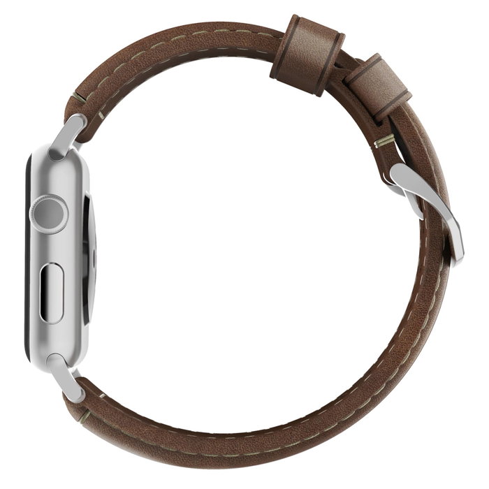 Nomad Nomad Strap Trad. Lthr. Brown Connect. Silver 42/44/45/49mm