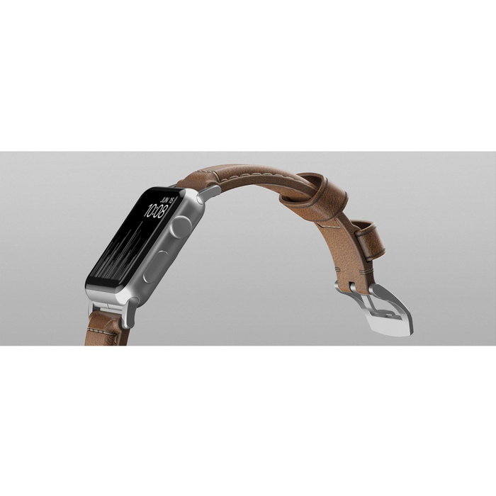 Nomad Nomad Strap Trad. Lthr. Brown Connect. Silver 42/44/45/49mm