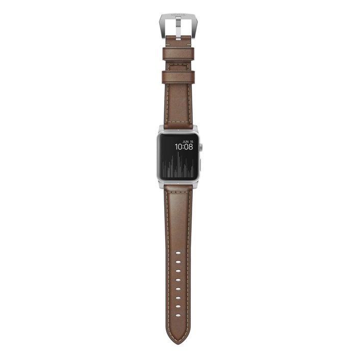 Nomad Nomad Strap Trad. Lthr. Brown Connect. Silver 42/44/45/49mm