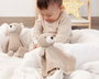 KioKids Doudou ours peluche beige - Collection Cotton friends - 100% coton et polyester - Jouet éco-responsable sans plastique - Pour bébé dès 2 mois