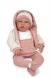 Muñecas Arias Muñeca Elegance 54 cm Anuk Rosa - Poupée poids en vinyle et coton - En espagnol