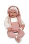 Muñecas Arias Muñeca Elegance 54 cm Anuk Rosa - Poupée poids en vinyle et coton - En espagnol