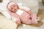 Muñecas Arias Muñeca Elegance 54 cm Anuk Rosa - Poupée poids en vinyle et coton - En espagnol