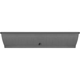 Garden Id Terraflor - Jardinière rectangulaire 100 cm anthracite, bac à réserve d'eau 38 L, polypropylène recyclé, pour jardinage urbain