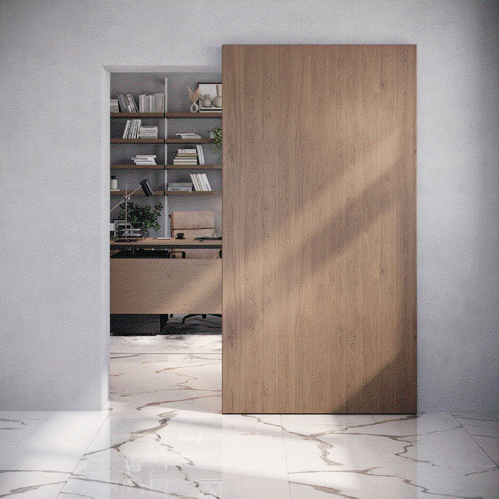 Emuca Kit de quincaillerie pour porte coulissante en bois Wall à fermeture souple, Acier et Aluminium et Plastique Emuca Kit de quincaillerie pour porte coulissante en bois Wall à fermeture souple, Acier et Aluminium et Plastique