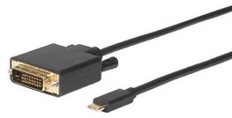 MicroConnect Câble adaptateur USB-C vers DVI-D (24+1) Dual-Link 1,8m