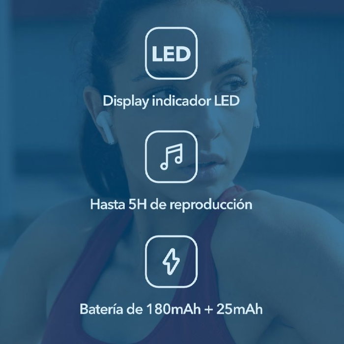 DAEWOO Écouteurs TWS avec boîtier de charge 180mAh