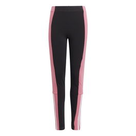 Leggings de Sport pour Enfants Adidas Essentials Colorblock Noir