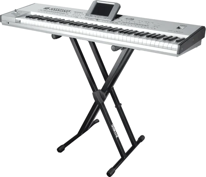 QUIKLOK Support pour clavier T500 - Format X avec système Trigger Lok - Acier noir pliable - Hauteur réglable QUIKLOK Support pour clavier T500 - Format X avec système Trigger Lok - Acier noir pliable - Hauteur réglable