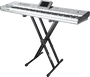QUIKLOK Support pour clavier T500 - Format X avec système Trigger Lok - Acier noir pliable - Hauteur réglable