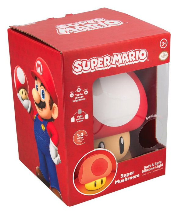 Paladone Products Super Mario SquishyGlo Lampe Super Mushroom Rechargeable 15 cm Paladone Products Super Mario SquishyGlo Lampe Super Mushroom Rechargeable 15 cm