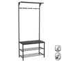 BigBuy Home Porte-manteau Noir Fer