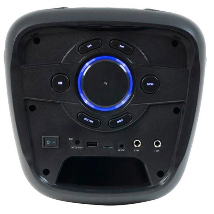 Fonestar PARTY-DUO Enceinte Bluetooth Portable 100 W avec Karaoké, USB, microSD, FM et Effets Lumineux LED