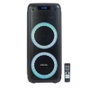 Fonestar PARTY-DUO Enceinte Bluetooth Portable 100 W avec Karaoké, USB, microSD, FM et Effets Lumineux LED