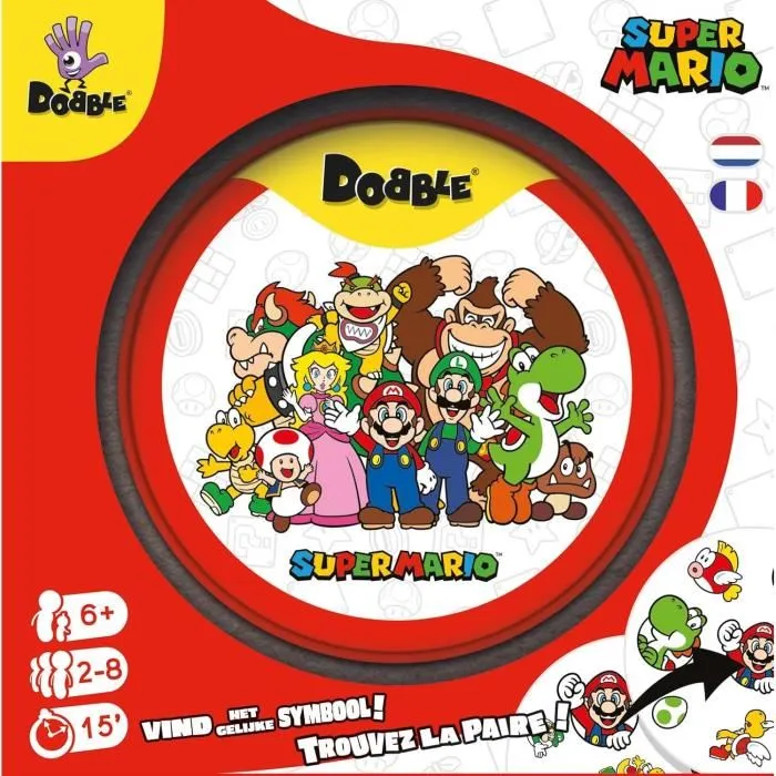 Nintendo Dobble - Jeu d'ambiance Super Mario pour 2 joueurs et plus - A partir de 6 ans - Multicolore