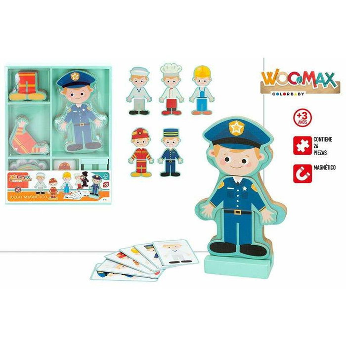 Colorbaby Puzzle Magnétique en Bois Vestidos Woomax