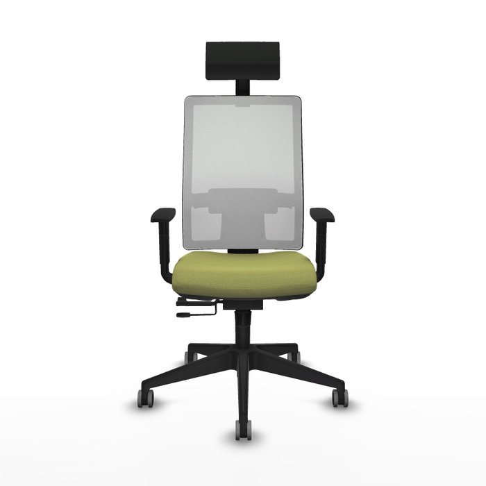 Piqueras y Crespo Chaise de Bureau Horna avec Appui-tête, Vert Olive et Blanc