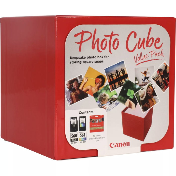 Canon Photo Cube Value Pack avec cartouches PG-560 / CL-561 et papier PP-201 Canon Photo Cube Value Pack avec cartouches PG-560 / CL-561 et papier PP-201