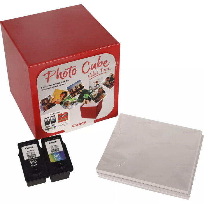 Canon Photo Cube Value Pack avec cartouches PG-560 / CL-561 et papier PP-201 Canon Photo Cube Value Pack avec cartouches PG-560 / CL-561 et papier PP-201