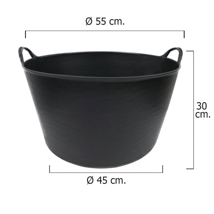 WOLFPACK LINEA PROFESIONAL Cuve en plastique noire numéro 4, 55 litres WOLFPACK LINEA PROFESIONAL Cuve en plastique noire numéro 4, 55 litres