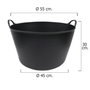 WOLFPACK LINEA PROFESIONAL Cuve en plastique noire numéro 4, 55 litres
