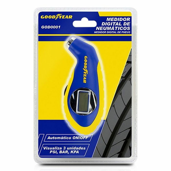Goodyear Manomètre Court Numérique Pression Pneus GOD0001 Goodyear Manomètre Court Numérique Pression Pneus GOD0001