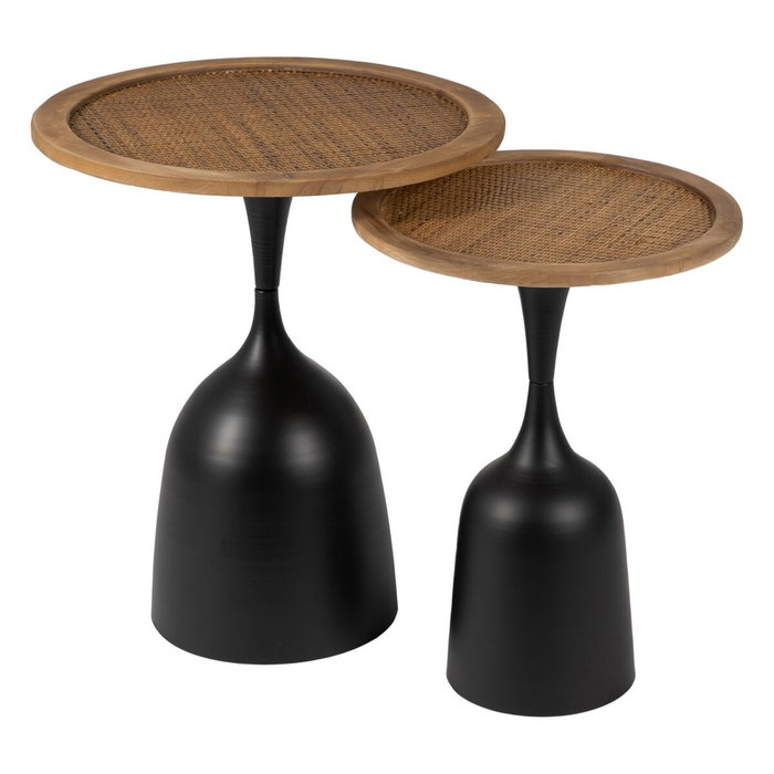 BigBuy Home Table d'appoint Noir Doré Fer 40 x 40 x 52 cm BigBuy Home Table d'appoint Noir Doré Fer 40 x 40 x 52 cm