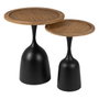 BigBuy Home Table d'appoint Noir Doré Fer 40 x 40 x 52 cm