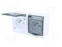 PAWBOL Socle d'alimentation AC 2P+PE 16A IP44 Blanc