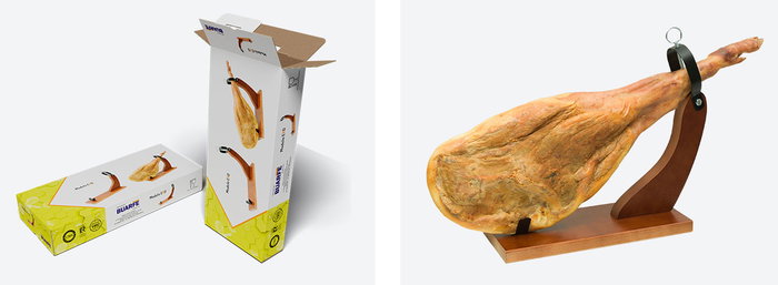 Jamonero Modèle Huelva Gama EKO laqué noyer sans couteau Jamonero Modèle Huelva Gama EKO laqué noyer sans couteau