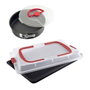 Dr. Oetker Bake and Go - Ensemble Moule à Charnière 26 cm et Plaque de Cuisson 42 x 29 cm avec Couvercles