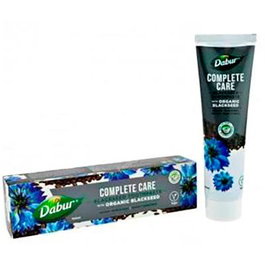 Dabur Dentifrice Noir aux Graines Bio 100 ml - Pâte Dentifrice Organique au Charbon Actif et Huile d'Arbre à Thé pour Soin Complet des Dents et Gencives