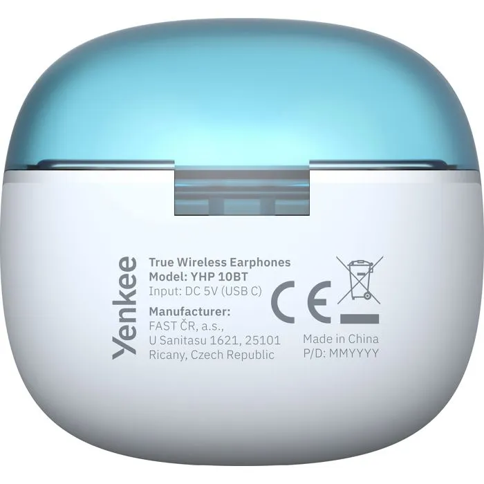 Yenkee YHP 10BT Écouteurs Sans Fil TWS EVEPLAY Rechargeables avec Bluetooth 5.3, Suppression de Bruit, Autonomie 26H pour Gaming, Musique et Appels