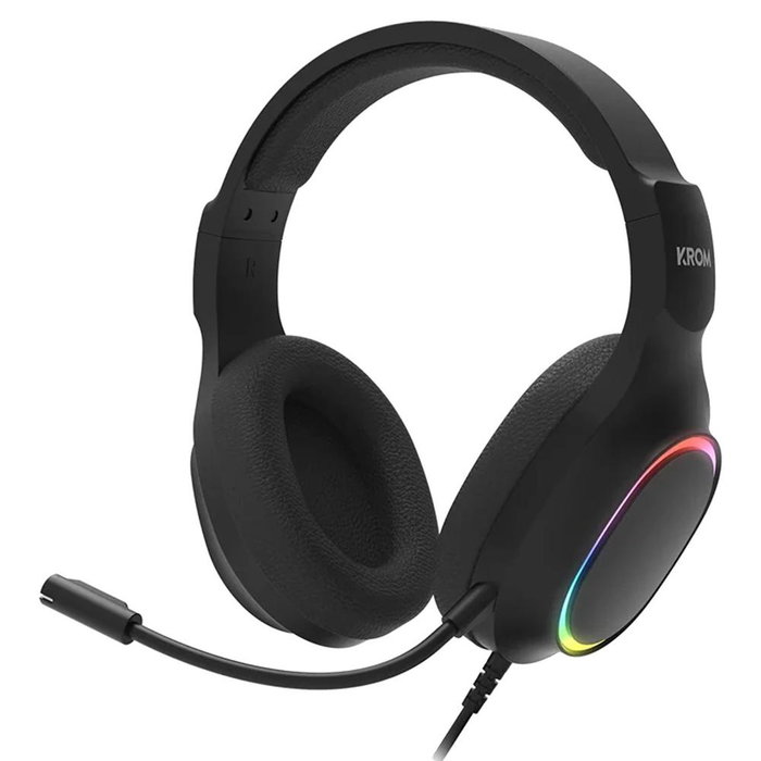 Krom Kit Gaming Kenta 4 en 1 RGB Clavier Souris Casque Tapis de Souris USB PC - 7200 DPI, Membrane, Son Stéréo