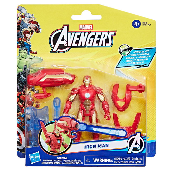 Hasbro - Figure d'action Iron Man Marvel Avengers Epic Hero F9342 avec accessoires, articulation, 10 cm, licencié Marvel, pour enfants à partir de 4 ans