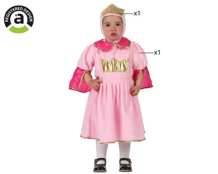 Déguisement Princesse Rose Clair pour Bébé Fille 0-6 Mois - Ensemble 2 Pièces avec Accessoire Tête pour Carnaval et Fêtes Déguisement Princesse Rose Clair pour Bébé Fille 0-6 Mois - Ensemble 2 Pièces avec Accessoire Tête pour Carnaval et Fêtes