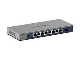 Netgear GS108X - Commutateur réseau 8 ports Gigabit Ethernet + 1 port SFP+ 10G, métal, sans ventilateur, installation murale ou bureau
